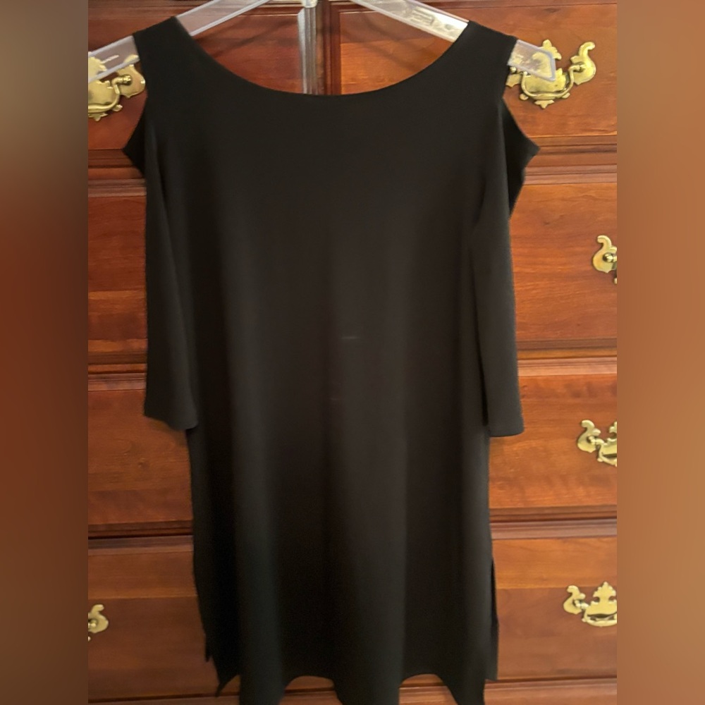 Clara Sun Woo, Size S Black cut out Shoulder, Tunic Top